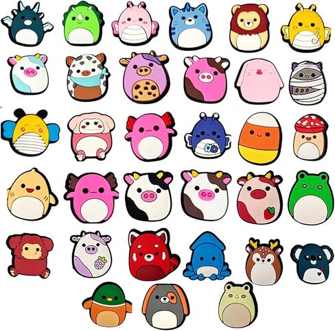 33,57,100 Pcs Random PVC Shoe Charms Multiple styles Garden Shoe Charms Accessories for Girls,Boys and Adult Party Gift in Kuwait