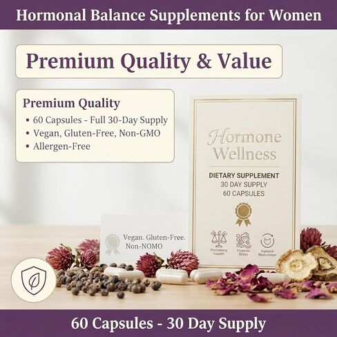 Hormone Balance for Women - Daily Wellness Support and Weight Management for Midlife, Mood & Energy Support, 60 Capsules. in Kuwait