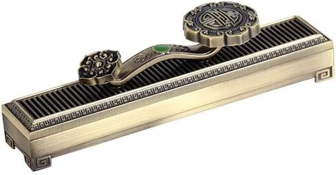 Lyre-Shaped Incense Holder Burner with Ash Catcher - Durable Zinc Alloy Outdoor Tray for Meditation, Yoga & Zen Decor, Portable Ancient-Inspired Spiritual Accessory in Saudi Arabia