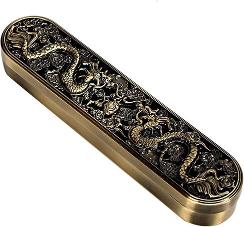 Lyre-Shaped Incense Holder Burner with Ash Catcher - Durable Zinc Alloy Outdoor Tray for Meditation, Yoga & Zen Decor, Portable Ancient-Inspired Spiritual Accessory in Kuwait