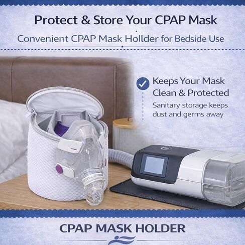CPAP Hose Cover Fleece with Mask Holder & Cleaning Towel – Soft Insulated CPAP Tube Cover, Breathable Cylinder Mask Organizer, Reusable Cleaning Cloth (Space Grey) in Kuwait