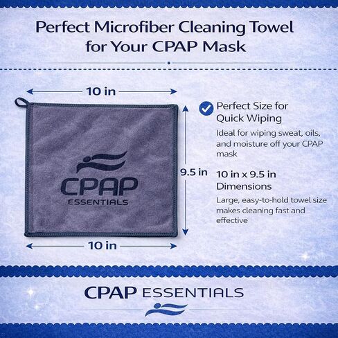 CPAP Hose Cover Fleece with Mask Holder & Cleaning Towel – Soft Insulated CPAP Tube Cover, Breathable Cylinder Mask Organizer, Reusable Cleaning Cloth (Space Grey) in Kuwait