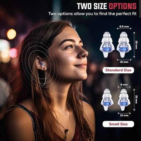 Bison Life Reusable Concert Earplugs for Noise Reduction 27 dB, High Fidelity Hearing Protection Silicone Ear-Plugs for Loud Music, Concerts, Festivals, Musicians, Sporting Events (2 Pairs) in Saudi Arabia