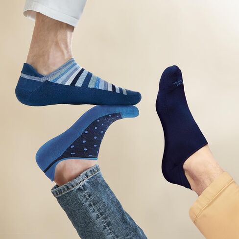 Marcoliani Milano Made in Italy - Sneaker Mens No Show Always Stay Up | Microcushion Technology | Cotton 3 Pairs Fancy in Kuwait