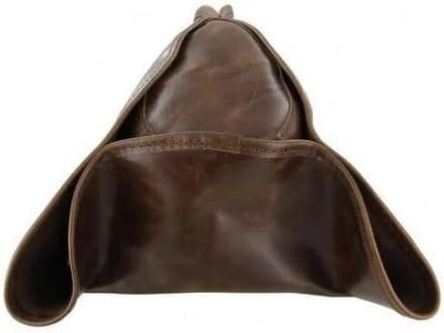 MedievalDepot Authentic Full Grain Leather Tricorn Hat - Hand-Stitched Pirate Headwear Brown in Saudi Arabia