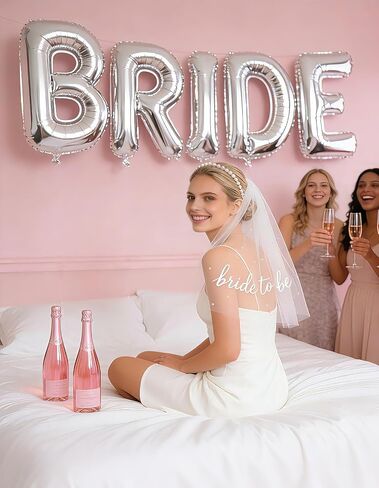 Bride to Be Veil for Bachelorette Party Favors, Wedding Veil for Bridal Shower Decorations, Accessories, Headband, Dress in Saudi Arabia