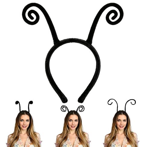 IGMaryBox Butterfly Antenna Headband for Women Girls Plush Curly Ladyug Antenna Headband Snail Headwear Cute Insect Costume Accessories for Halloween Cosplay Party Dress Up in Saudi Arabia