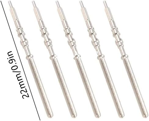 5 Pcs Silver Watch Steel Stem Crown Kit - Fits NH35 36 37 38 34 39 4R35 4R36 Movements, Spare Parts & Repair Tools for Watch Repair/DIY Projects in Saudi Arabia
