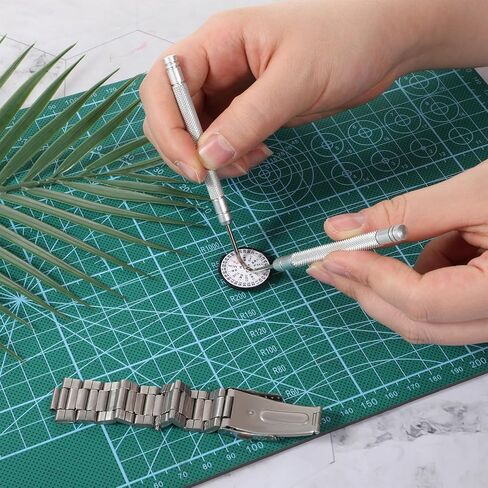 8 PCS Watch Hands Repair Tool Kit, Stainless Steel Watchs Hand Setting Tools Professional Removal Tool with 3 Watch Hands Pressers Pusher 2 Minute Second Hand Removal 5-in-1 Screwdriver, 2 Puller in Saudi Arabia