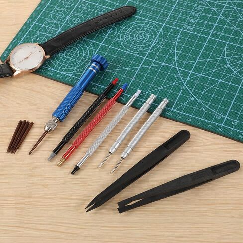 8 PCS Watch Hands Repair Tool Kit, Stainless Steel Watchs Hand Setting Tools Professional Removal Tool with 3 Watch Hands Pressers Pusher 2 Minute Second Hand Removal 5-in-1 Screwdriver, 2 Puller in Saudi Arabia