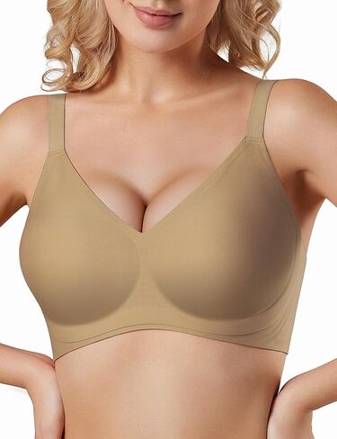 Tarbo Wireless Seamless Bras for Women Deep V T-Shirt Bras Soft No Underwire Comfortable Bralette with Support Everyday Bra in Saudi Arabia