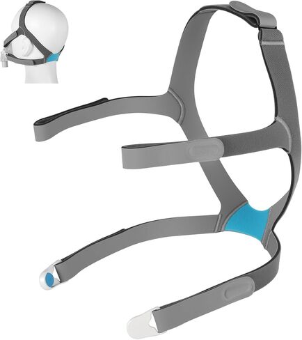 Replacement F30 Headgear Compatible with AirFit F30 Full-Face Mask, Comfort Adjustable Head Strap with Magnetic Clips, No Red Mark for Overnight Wear, 2 Pack Headgear & 2 Pairs Clips in Saudi Arabia