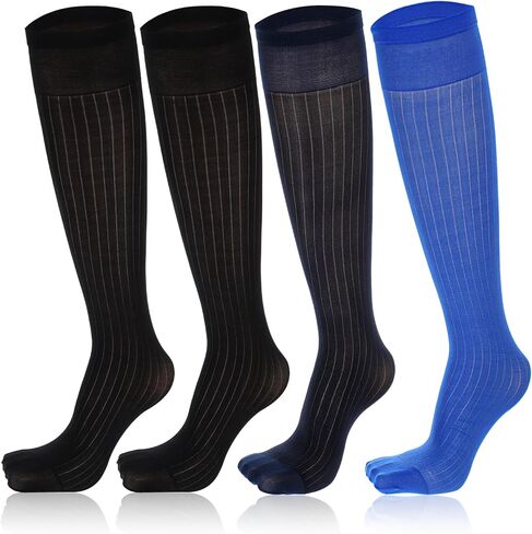 Yuanchu 4 Pack Men Silk Thin Socks, Ultra Thin Dress Socks for Men Sheer Nylon Sock Breathable Business Casual Crew Sock in Saudi Arabia