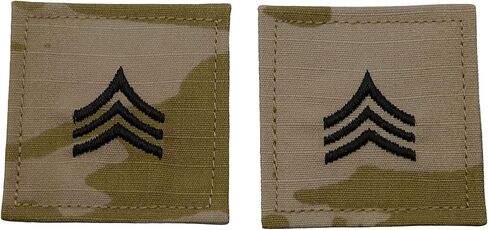 SGT Sergeant Army Rank OCP Patch 2x2 Hook & Loop - Pair in Saudi Arabia