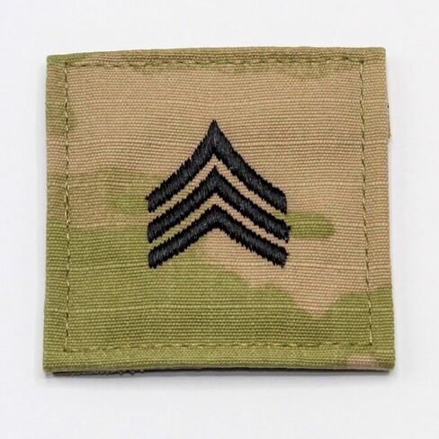 SGT Sergeant Army Rank OCP Patch 2x2 Hook & Loop - Pair in Saudi Arabia