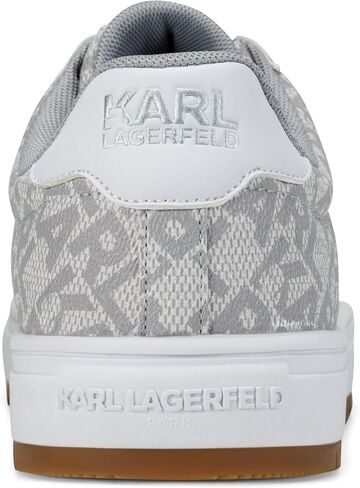 حذاء رياضي KARL LAGERFELD Paris للرجال من Fabien Allover Log، رمادي/أبيض، 10.5 in Kuwait