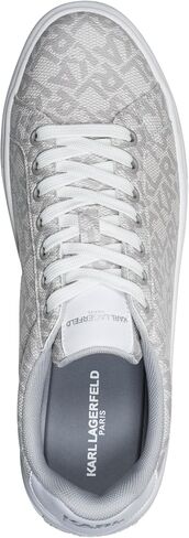 حذاء رياضي KARL LAGERFELD Paris للرجال من Fabien Allover Log، رمادي/أبيض، 10.5 in Kuwait