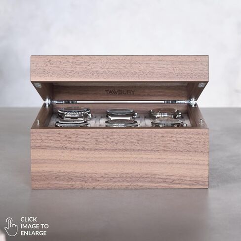 TAWBURY Luxury Wooden Watch Box for Men – Watch Organizer for Men | Watch Holder Organizer for Men | Mens Watch Case 6 Slot | Men Watch Box 6 Slot | Men Watch Storage Box | Small Watch Box Unisex in Saudi Arabia