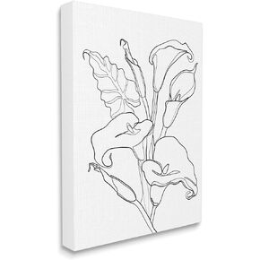 Stupell Industries Calla Lily Floral Stem Modern Minimal Line Drawing in Kuwait