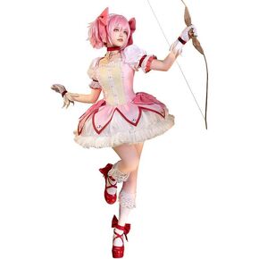 KIRA KIRA Kanamee Madokaa Cosplay Costume Doki-SR Anime Madokaa Cosplay Cute Pink Lolita Dress in Saudi Arabia