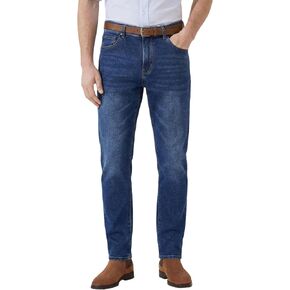 MZNBURAM Men's Slim Fit Stretch Jeans - Casual Taper Denim Pants for Everyday Work and Daily Wear, All Season Comfort in Saudi Arabia
