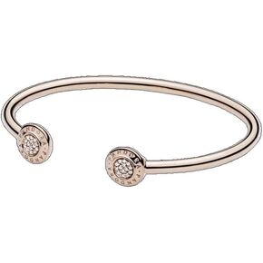 Pandora Jewelry Signature Open Bangle Cubic Zirconia Bracelet in Rose in Saudi Arabia