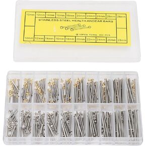 200 Pcs Watch Screw Tube, Tube Friction Pin Pressure Bars Pins Rivet Ends, Watch Strap Watch Band Tubes Pins Watch Strap Connection Rod Repairing Accessories in Kuwait