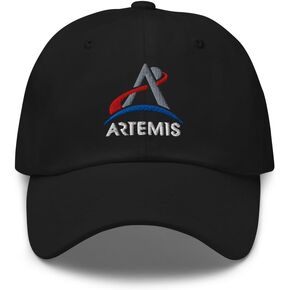 Artemis NASA Logo Adjustable Strap Dad Hat Embroidered in The USA in Saudi Arabia