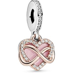 BEEUVIP heart Infinity Charm 925 Sterling Silver Openwork Bead for Charm Bracelets and Necklaces,Jewelry Gifts Women in Saudi Arabia