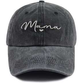 Mama Hat for Women, Adjustable Cotton Embroidered Heart Decor Mom Baseball Cap in Kuwait
