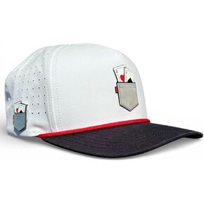 Logie Joe's Pocket Aces Golf Hat | Snapback Cap | Built-in Magnetic Ball Marker Holder + Marker Included | Adjustable Gray & Black in Saudi Arabia