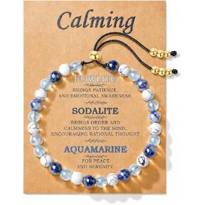 Natural Healing Crystal Bracelet for Women, 6mm Natural Stones Jewelry Gift for Friends Daughter Mom 7+2 Inches in Saudi Arabia