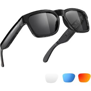 OhO Smart Glasses,Polarized Sunglasses with Bluetooth Speaker,Athletic/Outdoor UV Protection and Voice Control,Unisex(Grey Lens) in Saudi Arabia