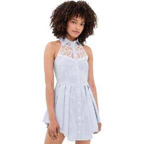 Fleur du Mal Women's Halter Neck Poplin Dress in Saudi Arabia
