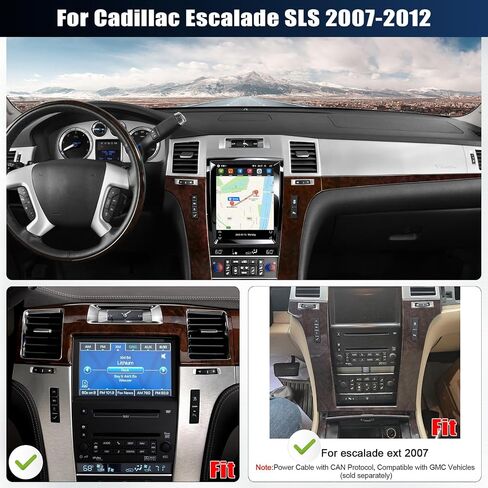 9.7 Inch Android 13 Car Stereo Radio for Cadillac Escalade SLS 2007-2014,Touch Screen Double Din Car Stereo with CarPlay Android Auto WiFi Bluetooth FM RDS GPS Navigation DSP SWC+AHD Backup Camera in Saudi Arabia