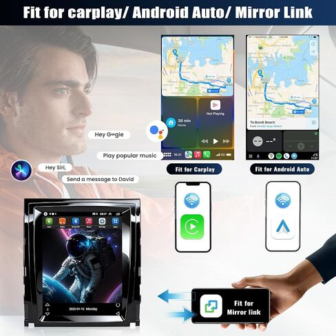 9.7 Inch Android 13 Car Stereo Radio for Cadillac Escalade SLS 2007-2014,Touch Screen Double Din Car Stereo with CarPlay Android Auto WiFi Bluetooth FM RDS GPS Navigation DSP SWC+AHD Backup Camera in Saudi Arabia