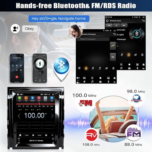 9.7 Inch Android 13 Car Stereo Radio for Cadillac Escalade SLS 2007-2014,Touch Screen Double Din Car Stereo with CarPlay Android Auto WiFi Bluetooth FM RDS GPS Navigation DSP SWC+AHD Backup Camera in Saudi Arabia