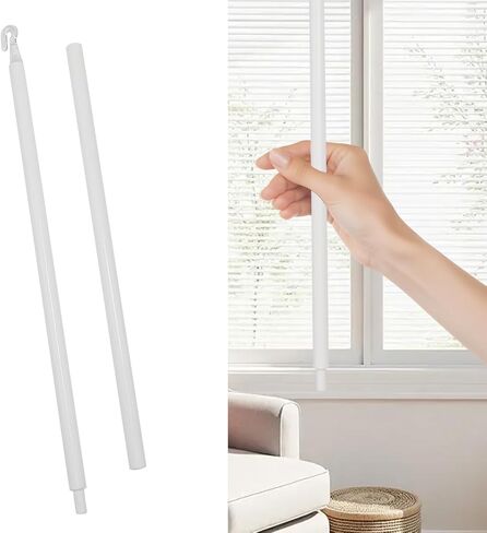24 Inch Blind Wand Replacement with Hook, Plastic Spliceable Blind Rod, Window Blinds Stick Replacement for Vertical & Horizontal Blinds,1 Pack in Kuwait
