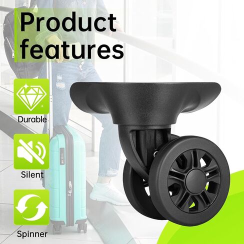 luggage replacement wheels-compatible with delsey luggage.Pack of 2.(Before making the purchase, please confirm the size. It is not compatible with all models of luggage from the Delsey brand.) in Saudi Arabia