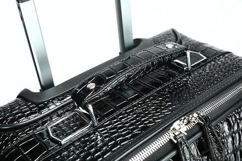 Baxi&barna Crocodile Embossed Hardside Carry-On Luggage, 20 inches, Black (22.8X14.7X9.2 Inch) in Saudi Arabia