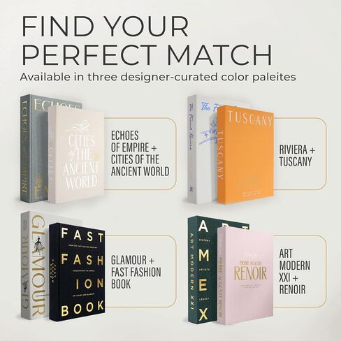 Decorative Books for Home Decor – Orange & White Linen Faux Books Decoration: Aesthetic Fake Book for Shelf, Living Room, Mantle, Entryway & Coffee Table Decor – Stack Faux Book Storage Box, Set of 2 in Saudi Arabia