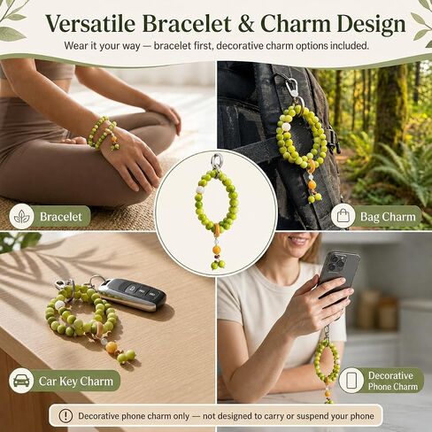 Bodhi Beads Bracelet for Women, 9mm Natural Bodhi Seed Prayer Beads, Double Wrap Meditation Yoga Jewelry, Mindful Gift for Her in Kuwait
