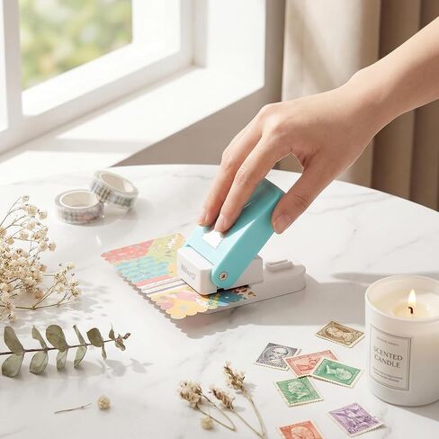 Single Hole Punch, 40 Sheets Punch Capacity, Kaluofan Hole Puncher Single, Small Hole Punch with Non-Slip Removable Base, One Hole Puncher for Crafts, Scrapbooks, Paper, Chipboard in Kuwait