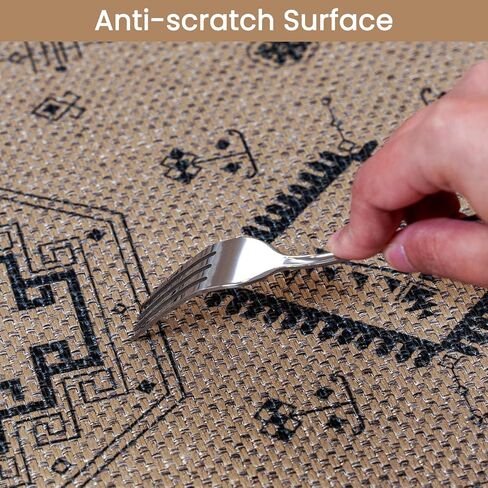 2x6 Washable Non Slip Faux Jute Rug, Durable Boho Hallway Runner Rug, Non Shedding Low Pile Indoor Floor Carpet for Entryway Bedside Porch Doorway, Rustic Farmhouse Braided Carpet in Saudi Arabia