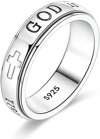 Evil Eye Rings For Women, 925 Sterling Silver Rings - Elegant 5A CZ Dainty Hoop & Band Design, Hypoallergenic Daily Wear Jewelry with Gift Bag in Saudi Arabia