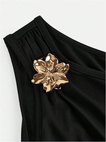 SHENHE Girl's Off The Shoulder Dress Ruffle Layered Ruched Metal Floral Bodycon Cute Party Dress in Kuwait