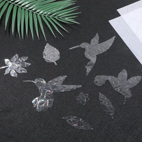 60Pcs Rainbow Anti Collision Window Decals, Birds Static Window Clings Windows Decals to Prevent Bird Strikes Anti Collision Windows Bird Stickers for Birds Strike Prevention in Saudi Arabia