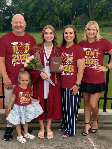 Graduation Shirts 2026 for Family Proud Group Grad Tees 2026 Graduate Senior Gift Top in Saudi Arabia