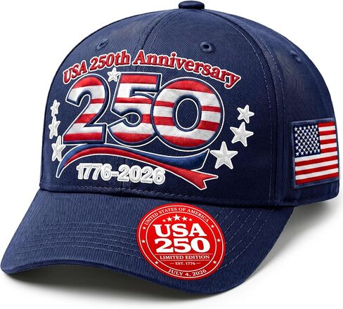 USA 250th Anniversary Hat for Men Women | America Baseball Cap, Embroidered 1776-2026 Patriotic Baseball Hat in Saudi Arabia