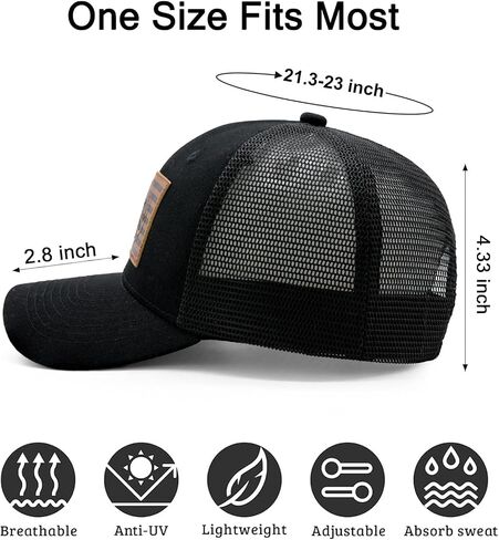 Waldeal Fishing Gifts for Men, Adjustable Fishing Trucker Hat, for Grandpa Dad Grandfather Uncle Brother in Saudi Arabia